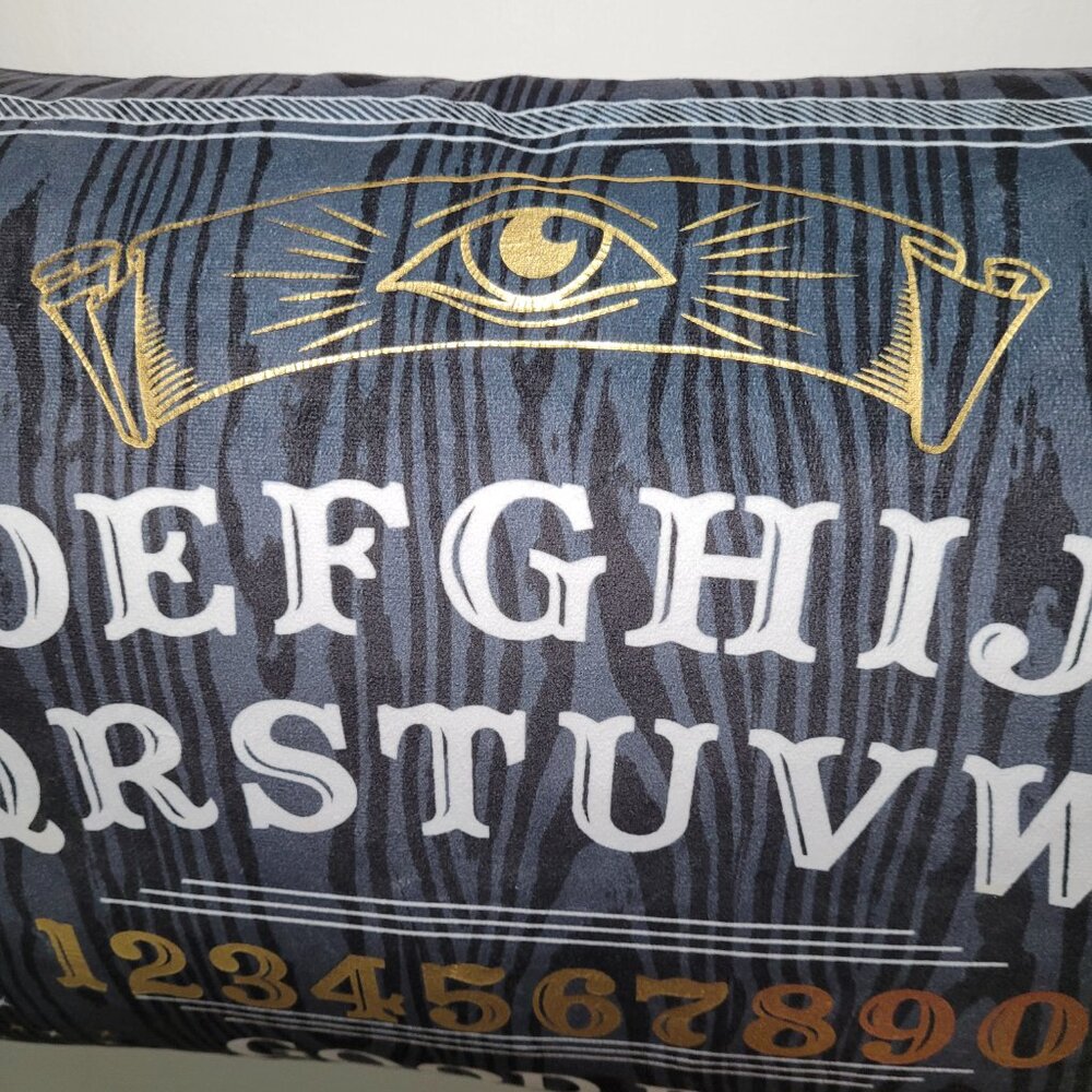 Cynthia Rowley Halloween Throw Pillow Ouija Board Black Gold Gothic Whimsigoth - Picture 8 of 14